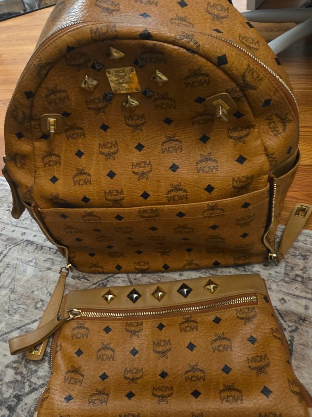 authentic MCM Backpack with poach